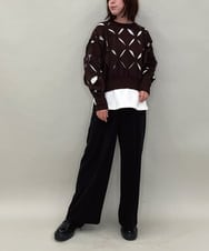 ZMKAE27089 al'aise modulation(アレーズモジュレーション) カフスポイントボリューム袖プルオーバー ホワイト