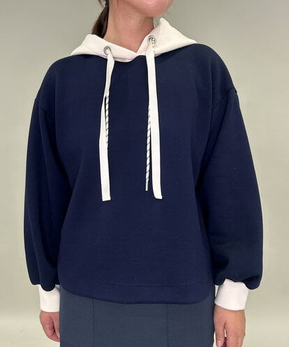 ZMKAE28099 al'aise modulation 【セットアップ対応】ダブルコードダンボールニットフーディー