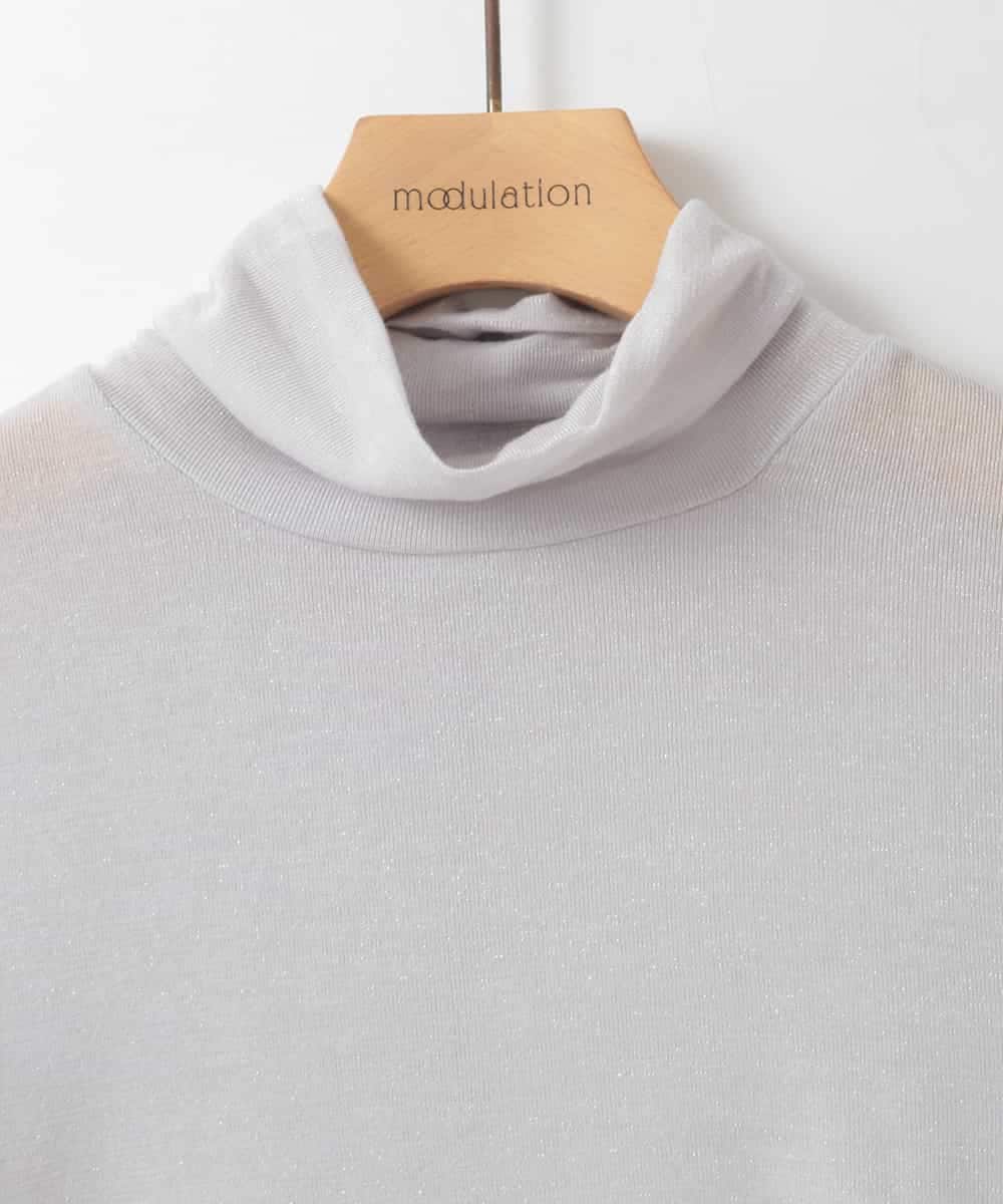 ZMKAE29089 al'aise modulation(アレーズモジュレーション) 【洗える/日本製】シアータートルネックプルオーバー グレー