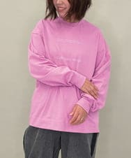 ZMKAE31130 al'aise modulation(アレーズモジュレーション) ロゴロングスリーブTシャツ ピンク