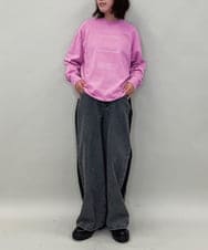 ZMKAE31130 al'aise modulation(アレーズモジュレーション) ロゴロングスリーブTシャツ ピンク