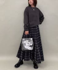 ZMKAE31130 al'aise modulation(アレーズモジュレーション) ロゴロングスリーブTシャツ ダークグレー