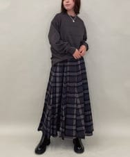 ZMKAE31130 al'aise modulation(アレーズモジュレーション) ロゴロングスリーブTシャツ ダークグレー