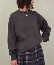 ZMKAE31130 al'aise modulation(アレーズモジュレーション) ロゴロングスリーブTシャツ ダークグレー
