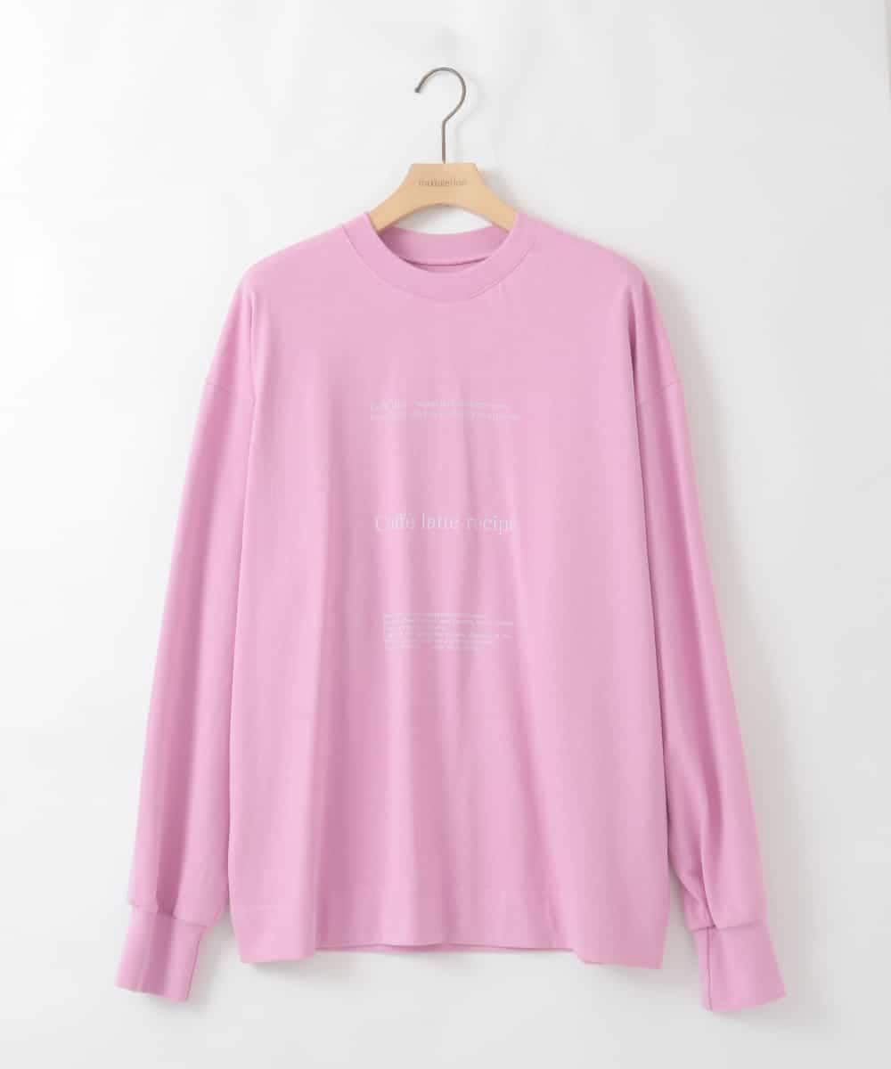 ZMKAE31130 al'aise modulation(アレーズモジュレーション) ロゴロングスリーブTシャツ ピンク