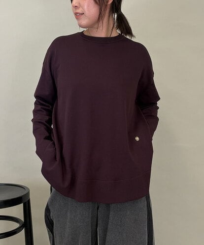 ZMKAE32130 al'aise modulation 【洗える】クルーネックプレーンニットプルオーバー