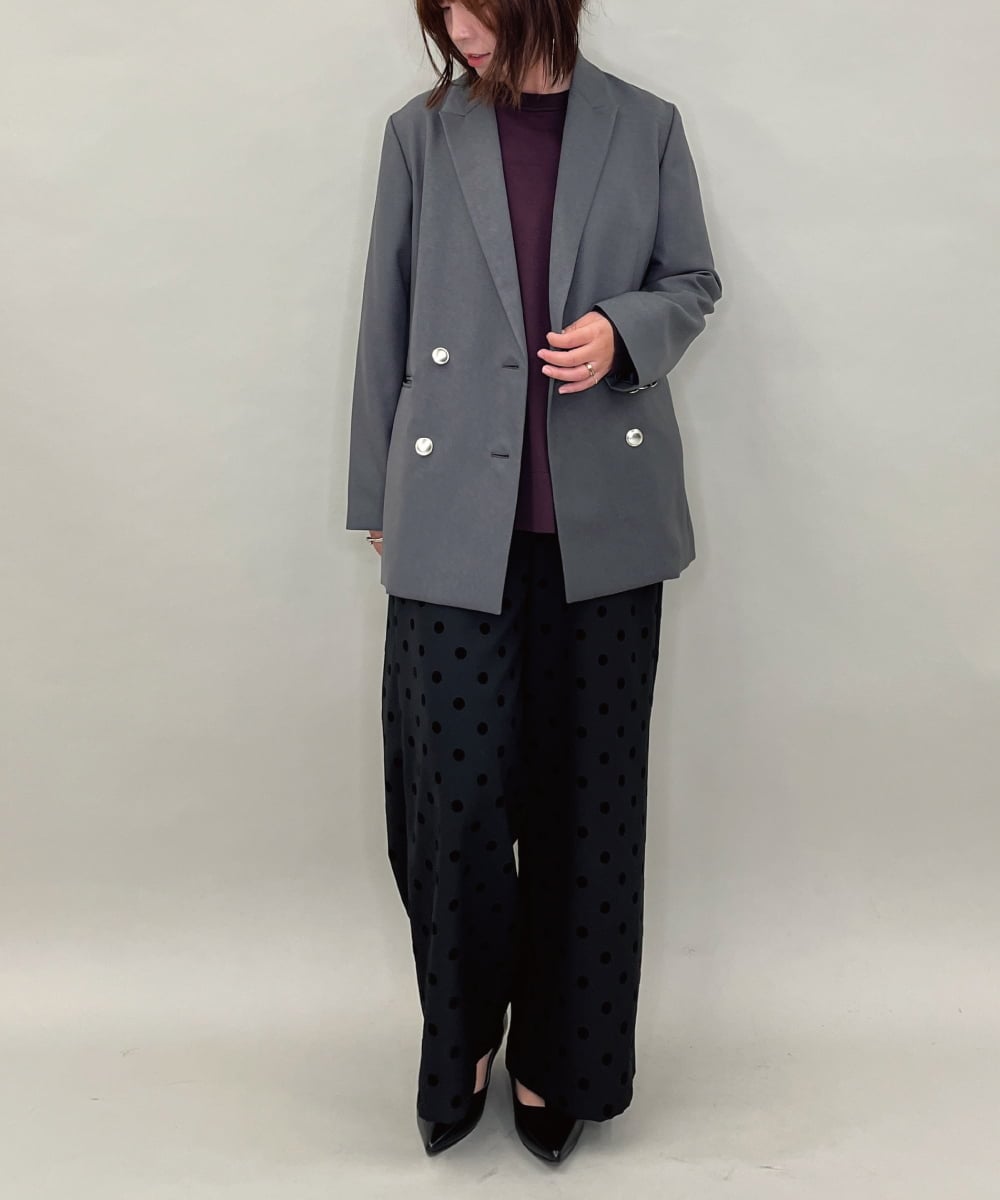 ZMKAE32130 al'aise modulation(アレーズモジュレーション) 【洗える】クルーネックプレーンニットプルオーバー ボルドー