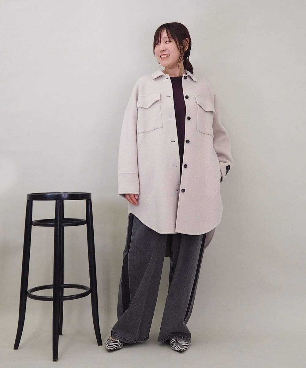 ZMKAE32130 al'aise modulation(アレーズモジュレーション) 【洗える】クルーネックプレーンニットプルオーバー ボルドー