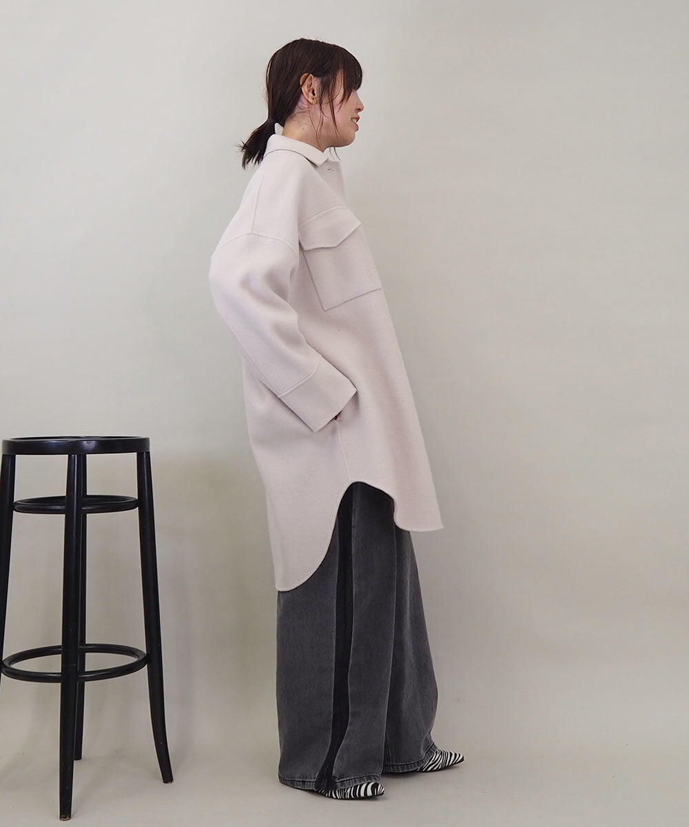 ZMKAE32130 al'aise modulation(アレーズモジュレーション) 【洗える】クルーネックプレーンニットプルオーバー ボルドー