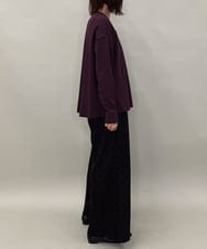 ZMKAE32130 al'aise modulation(アレーズモジュレーション) 【洗える】クルーネックプレーンニットプルオーバー ボルドー