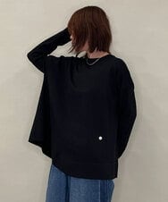 ZMKAE32130 al'aise modulation(アレーズモジュレーション) 【洗える】クルーネックプレーンニットプルオーバー ブラック