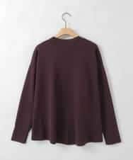 ZMKAE32130 al'aise modulation(アレーズモジュレーション) 【洗える】クルーネックプレーンニットプルオーバー ボルドー