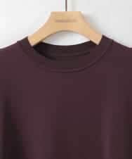 ZMKAE32130 al'aise modulation(アレーズモジュレーション) 【洗える】クルーネックプレーンニットプルオーバー ボルドー