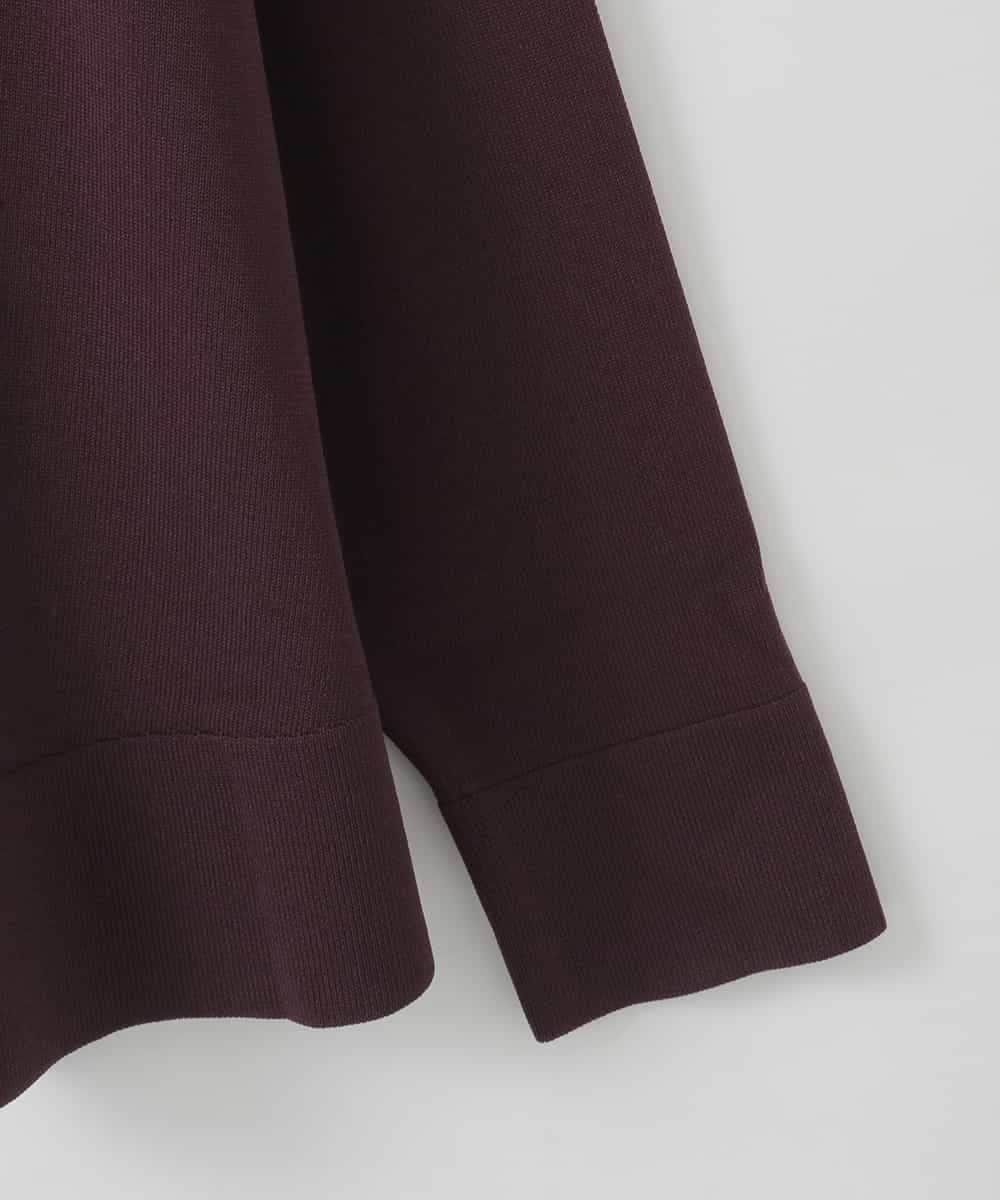 ZMKAE32130 al'aise modulation(アレーズモジュレーション) 【洗える】クルーネックプレーンニットプルオーバー ボルドー