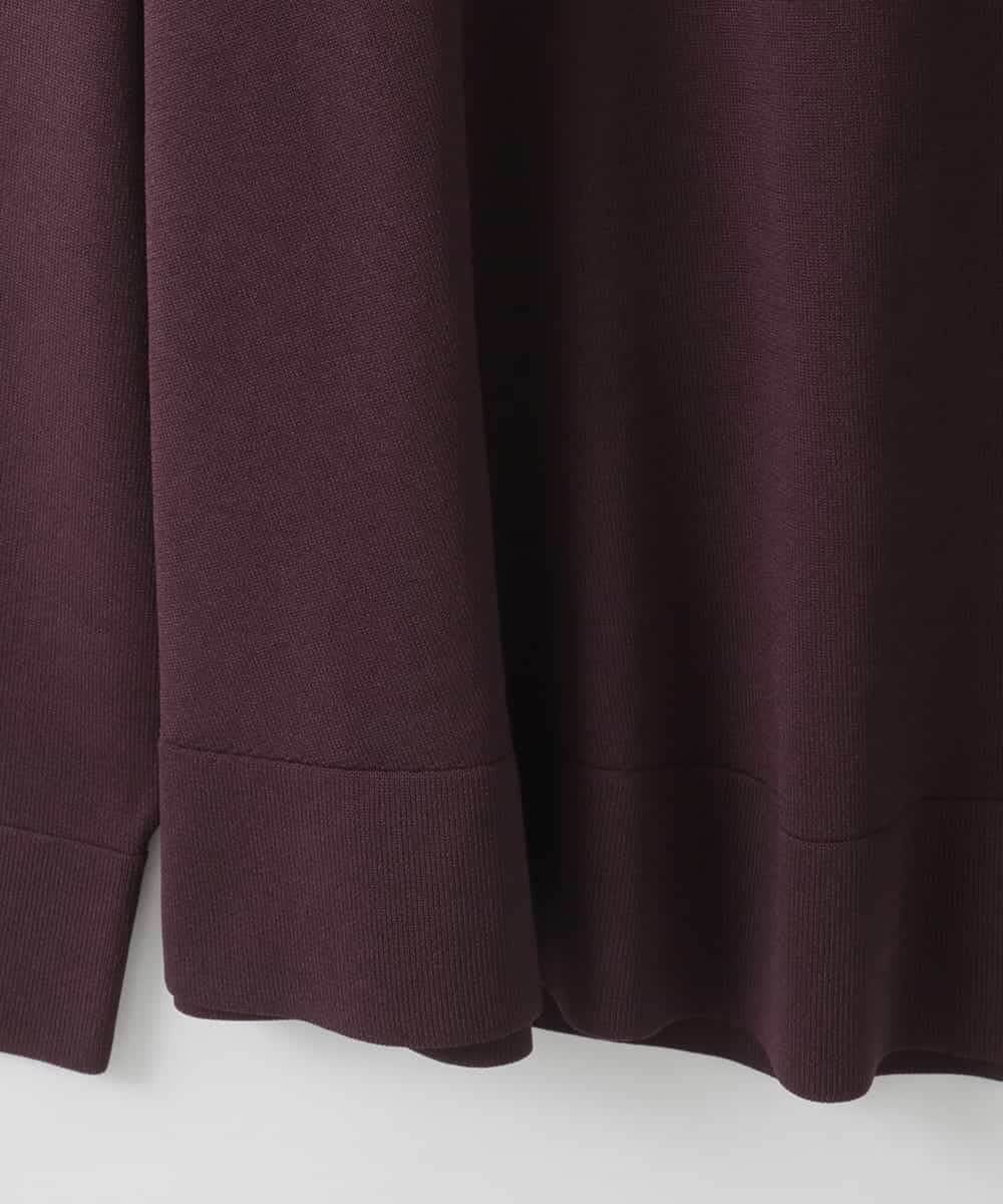 ZMKAE32130 al'aise modulation(アレーズモジュレーション) 【洗える】クルーネックプレーンニットプルオーバー ボルドー