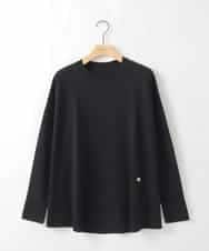 ZMKAE32130 al'aise modulation(アレーズモジュレーション) 【洗える】クルーネックプレーンニットプルオーバー ブラック