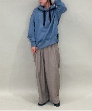 ZMKAE34098 al'aise modulation(アレーズモジュレーション) ジップポイントフーディーデザインパーカー ブルー