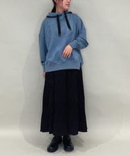 ZMKAE34098 al'aise modulation(アレーズモジュレーション) ジップポイントフーディーデザインパーカー ブルー