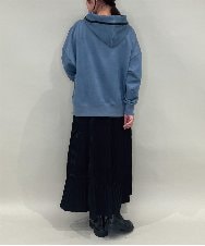 ZMKAE34098 al'aise modulation(アレーズモジュレーション) ジップポイントフーディーデザインパーカー ブルー