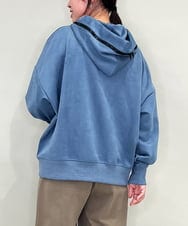ZMKAE34098 al'aise modulation(アレーズモジュレーション) ジップポイントフーディーデザインパーカー ブルー
