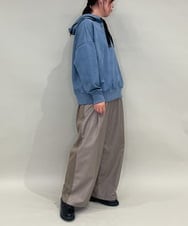 ZMKAE34098 al'aise modulation(アレーズモジュレーション) ジップポイントフーディーデザインパーカー ブルー