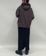 ZMKAE34098 al'aise modulation(アレーズモジュレーション) ジップポイントフーディーデザインパーカー ダークグレー