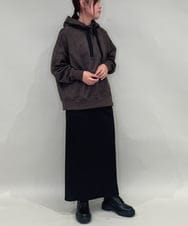 ZMKAE34098 al'aise modulation(アレーズモジュレーション) ジップポイントフーディーデザインパーカー ダークグレー