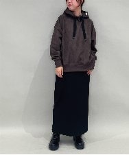 ZMKAE34098 al'aise modulation(アレーズモジュレーション) ジップポイントフーディーデザインパーカー ダークグレー