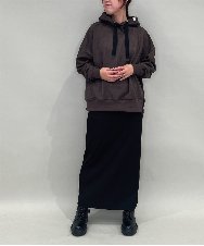 ZMKAE34098 al'aise modulation(アレーズモジュレーション) ジップポイントフーディーデザインパーカー ダークグレー