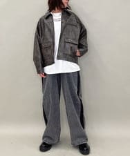 ZMKAE37100 al'aise modulation(アレーズモジュレーション) 【２WAY】フォトプリントコットンTシャツ ホワイト