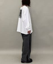 ZMKAE37100 al'aise modulation(アレーズモジュレーション) 【２WAY】フォトプリントコットンTシャツ ホワイト