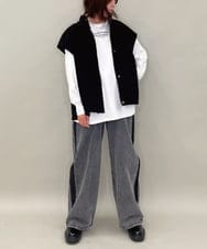 ZMKAE37100 al'aise modulation(アレーズモジュレーション) 【２WAY】フォトプリントコットンTシャツ ホワイト