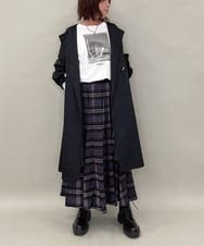 ZMKAE37100 al'aise modulation(アレーズモジュレーション) 【２WAY】フォトプリントコットンTシャツ ホワイト