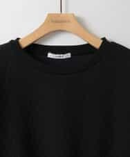 ZMKAE40089 al'aise modulation(アレーズモジュレーション) 異素材ドッキングドロストプルオーバー ブラック