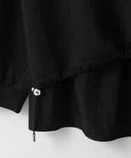 ZMKAE40089 al'aise modulation(アレーズモジュレーション) 異素材ドッキングドロストプルオーバー ブラック