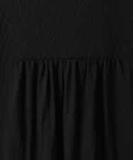 ZMKAE40089 al'aise modulation(アレーズモジュレーション) 異素材ドッキングドロストプルオーバー ブラック