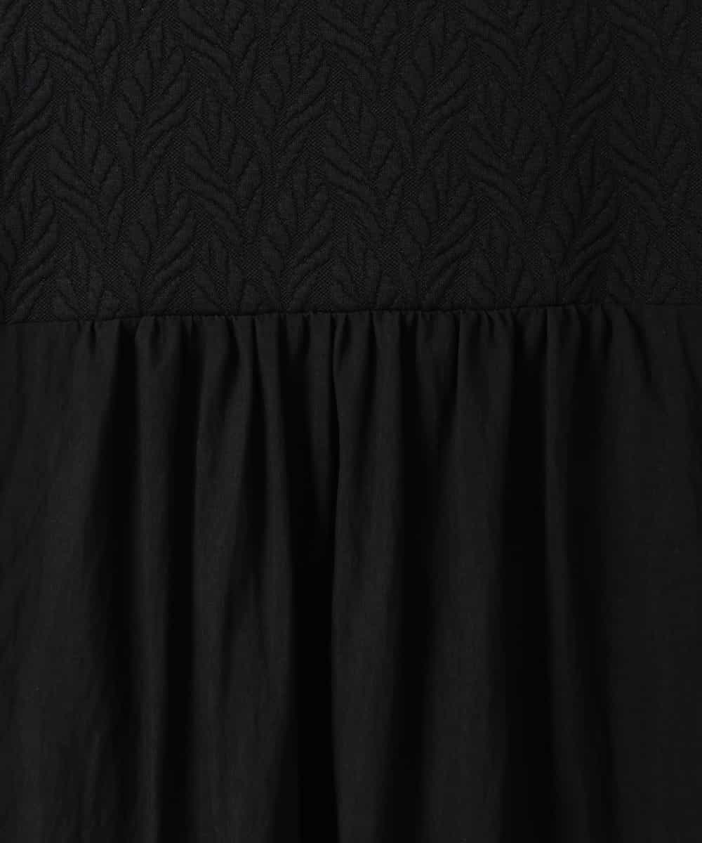 ZMKAE40089 al'aise modulation(アレーズモジュレーション) 異素材ドッキングドロストプルオーバー ブラック