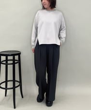 ZMKAE41120 al'aise modulation(アレーズモジュレーション) 【洗える】サイドジップニットジョイントプルオーバー ライトグレー