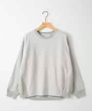 ZMKAE41120 al'aise modulation(アレーズモジュレーション) 【洗える】サイドジップニットジョイントプルオーバー ライトグレー