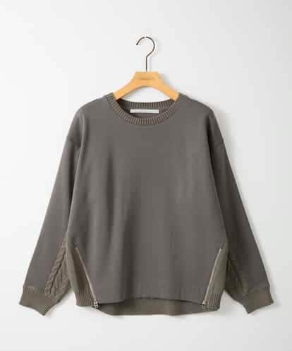 ZMKAE41120 al'aise modulation 【洗える】サイドジップニットジョイントプルオーバー