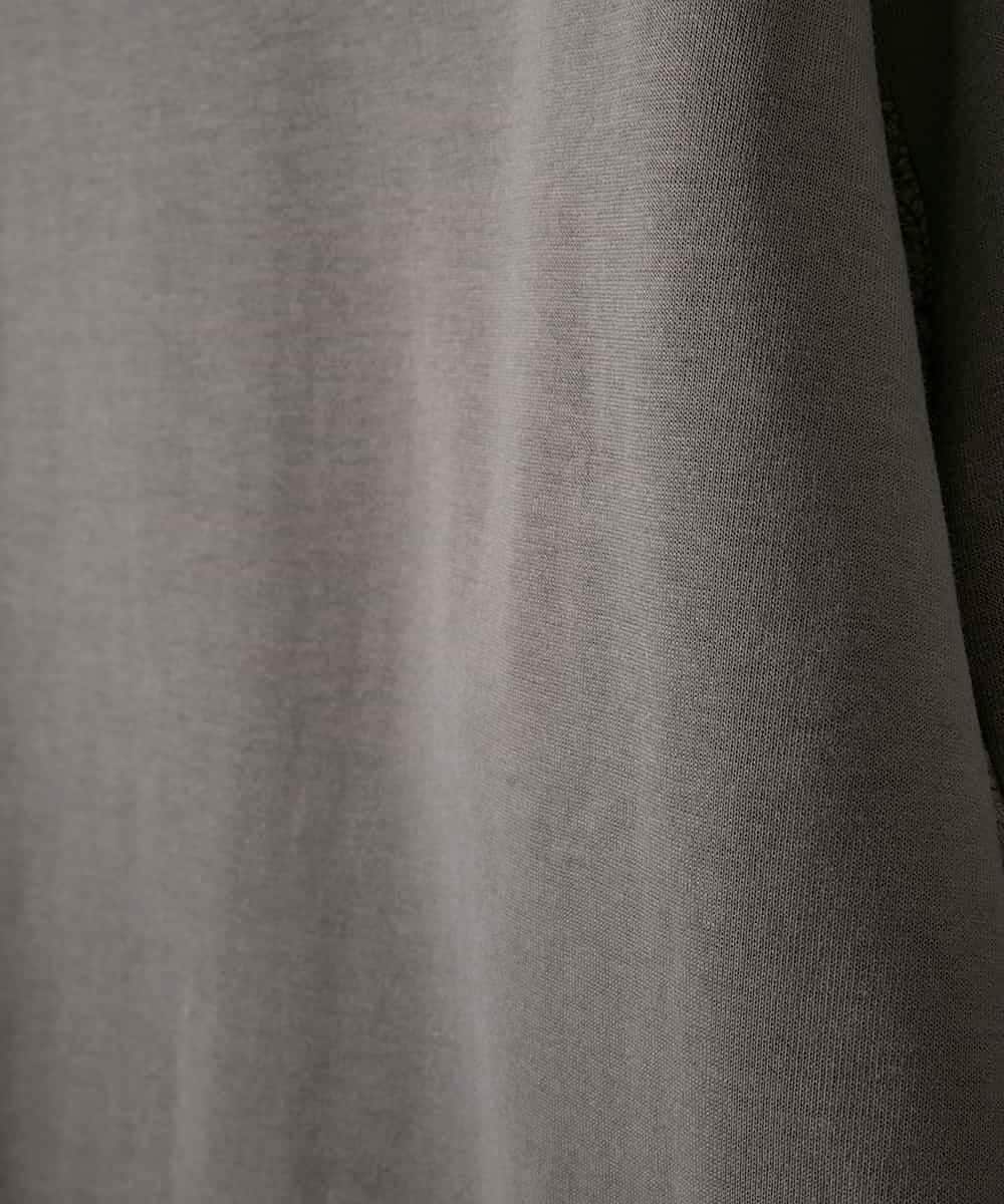 ZMKAE41120 al'aise modulation(アレーズモジュレーション) 【洗える】サイドジップニットジョイントプルオーバー ダークグレー