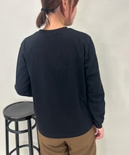 ZMKAE42098 al'aise modulation(アレーズモジュレーション) フロントモチーフロングスリーブTシャツ ブラック
