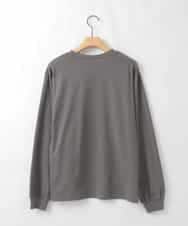 ZMKAE42098 al'aise modulation(アレーズモジュレーション) フロントモチーフロングスリーブTシャツ ダークグレー