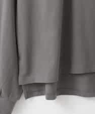 ZMKAE42098 al'aise modulation(アレーズモジュレーション) フロントモチーフロングスリーブTシャツ ダークグレー