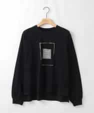 ZMKAE42098 al'aise modulation(アレーズモジュレーション) フロントモチーフロングスリーブTシャツ ブラック