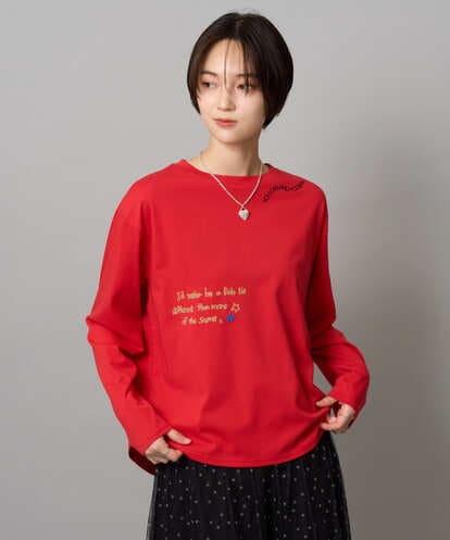ZMKAH31110 al'aise modulation ロゴアクセントロングスリーブTシャツ