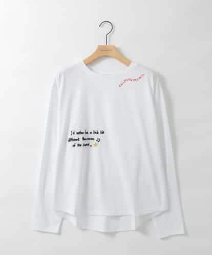 ZMKAH31110 al'aise modulation ロゴアクセントロングスリーブTシャツ