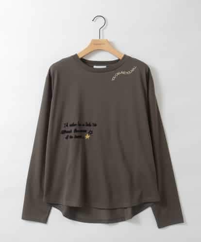 ZMKAH31110 al'aise modulation ロゴアクセントロングスリーブTシャツ
