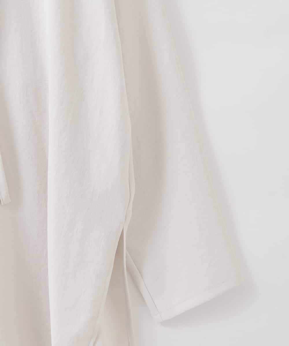 ZMKAH36139 al'aise modulation(アレーズモジュレーション) ドレープフーディーカットソー アイボリー