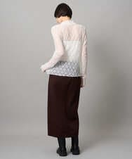 ZMKAH39128 al'aise modulation(アレーズモジュレーション) シアーレースデザインカーディガン ホワイト